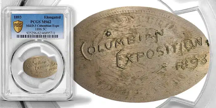 PCGS World's Columbian Exposition Elongated Coin. Image: PCGS.
