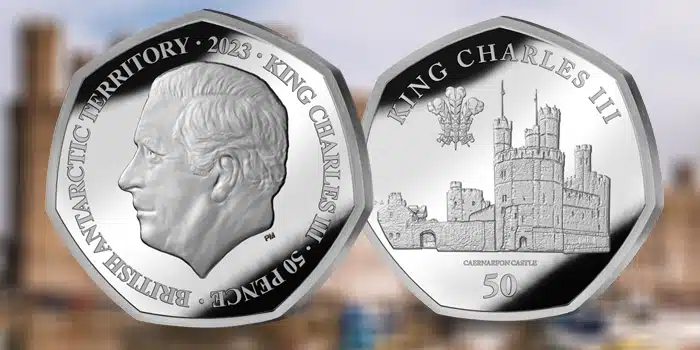 Caernarfon Castle on 3rd Coin Celebrating Charles III 75th Birthday