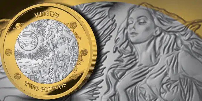 Venus bi-metallic coin. Image: Pobjoy Mint.