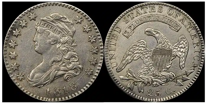 Figure-2. Jack Young 1818 Quarter Dollar -  Counterfeit Detection.