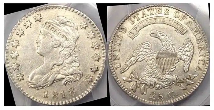 Figure-6. Jack Young 1818 Quarter Dollar -  Counterfeit Detection.