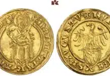 Ruprecht III. von der Pfalz, 1398-1410. Goldgulden o. J. (1400-1410). Image: Fritz Rudolf Künker GmbH & Co. KG.