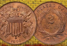 1864 Two-Cent Piece. Small Date. Image: Stack's Bowers / CoinWeek.