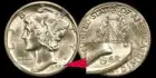 1942 over 1 Mercury Dime offered by David Lawrence Rare Coins.