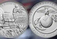 2023 United States Marines Silver Medal. Image: U.S. Mint / CoinWeek.