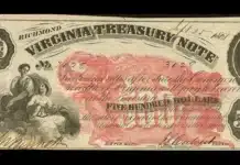 500 Dollar Virginia Treasury Note from the Chiappa Collection. Image: Heritage Auctions.