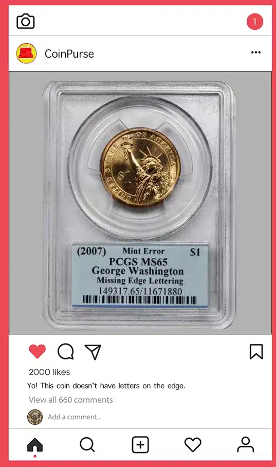 A parody of a user post about an error coin on a popular social media platform. Image: CoinWeek