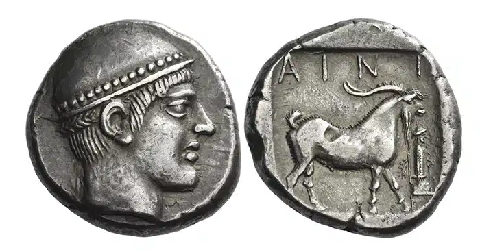 Ainos, Silver Tetradrachm, (c.) 455. Image: Numismatica Ars Classica.