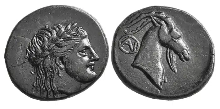 Aeolis. Aigai 4th-3rd centuries BCE bronze. Image: Leu Numismatik AG.