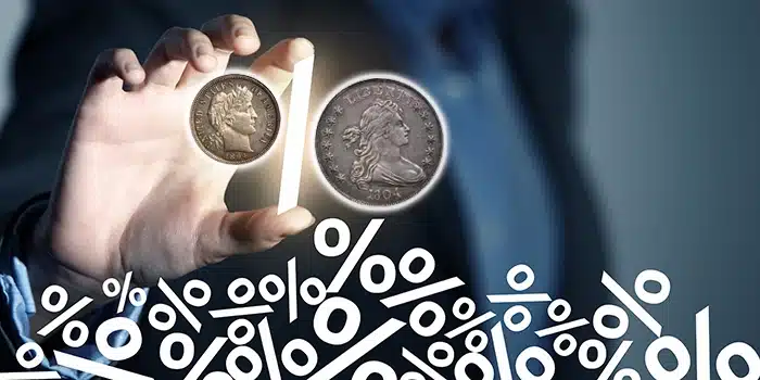 How do interest rate hikes impact the rare coin market? Image: Adobe Stock / CoinWeek.