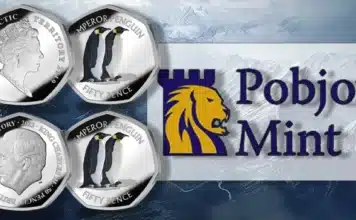Pobjoy Mint 2-coin Penguin 50p coin set. Image: CoinWeek/Pobjoy Mint/ Adobe Stock.