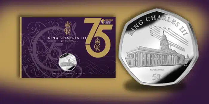 RAF Cranwell on 4th Coin Celebrating Charles III's 75th Birthday