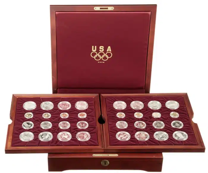 1995 and 1996 Olympic Games 32-coin set. Image: Heritage Auctions.