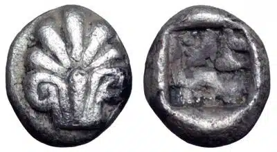 AR Diobol of Ialysos Circa 540-530 BCE
