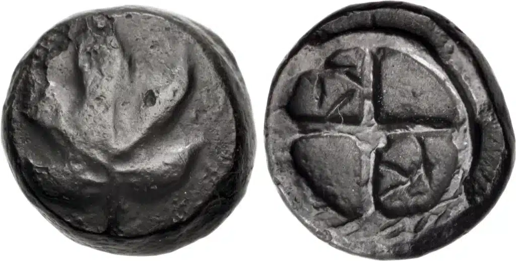 Bronze Coin of Rhodes with Fig Leaf