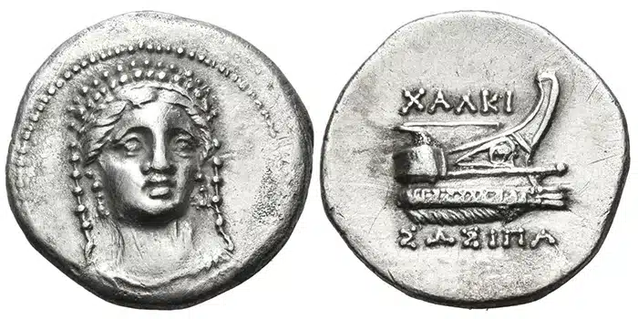 Euboia, Chalkis. Silver Tetrobol. (c.) 180-146 BCE. Image: Nomos AG.