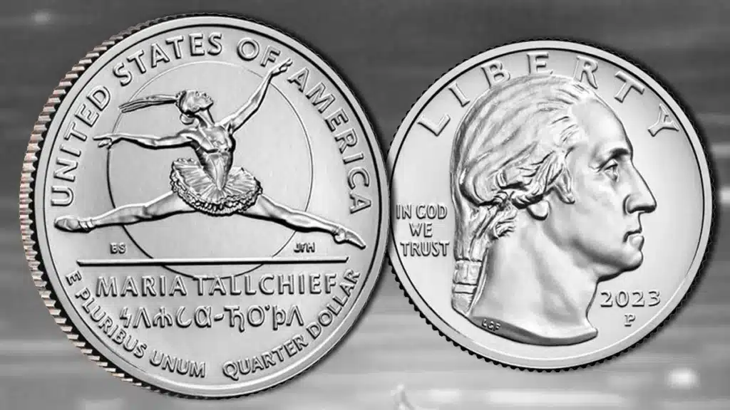 Maria Tallchief Quarter Dollar coin. Image: United States Mint / CoinWeek.