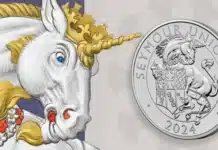 Seymour Unicorn coin. Image: Royal Mint.