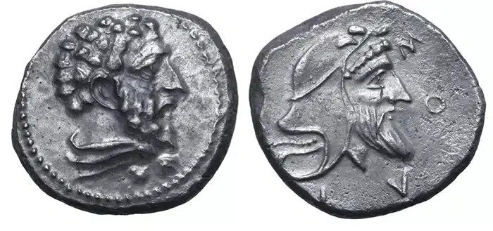 Silver Stater of Tiribazus. Circa 365-380 BCE. Image: Roma Numismatics.