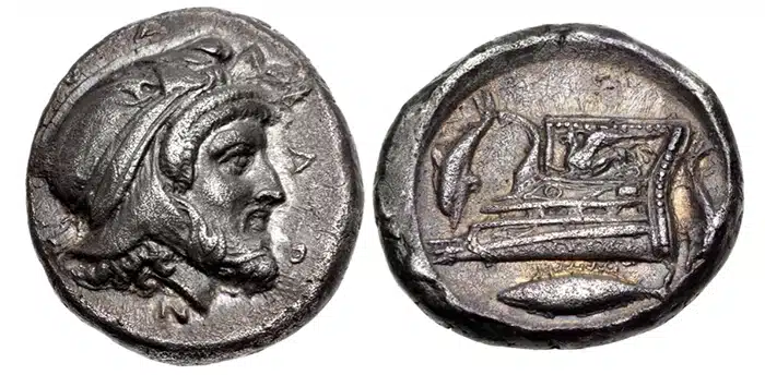 Silver Tetradrachm of Pharnabazos. Mysia, Kyzikos. Circa 398-396 BCE. Image: CNG.