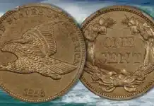 1856 Flying Eagle Cent. Image: David Lawrence Rare Coin.