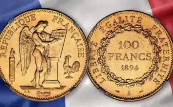 A rare 1894 100 Francs sold for $84,000 at Heritage Auctions' November 2023 sale.