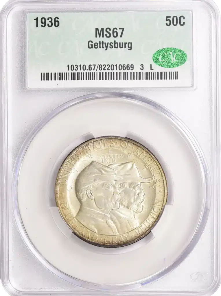 CAC-Graded 1936 Gettysburg Half Dollar. Image: GreatCollections.