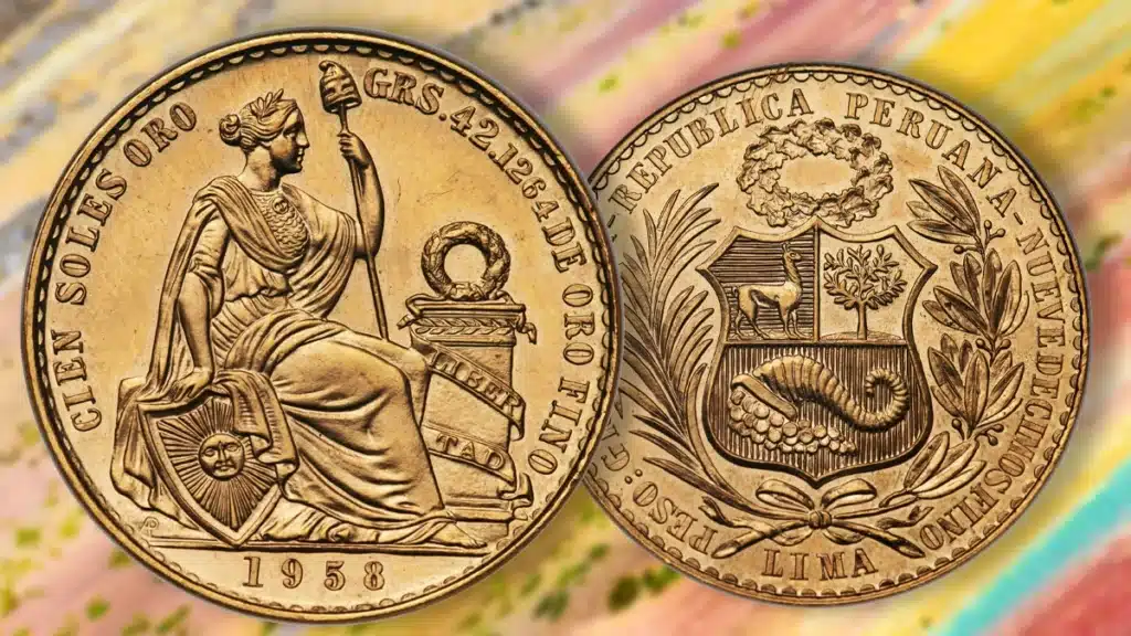 This gem 1958 Peruvian 100 Soles sold for $63,000. Image: Heritage Auctions / CoinWeek.