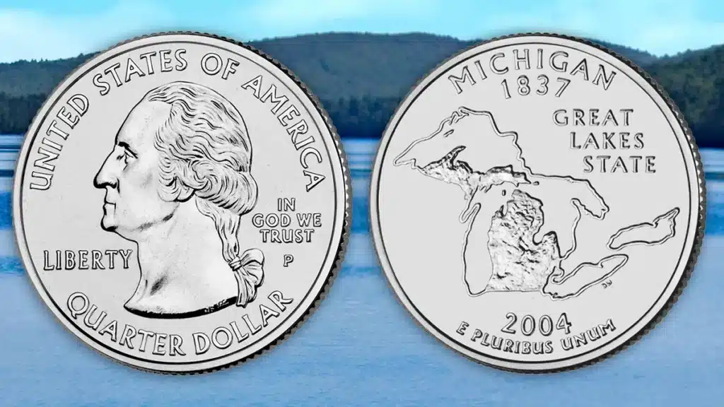 The 2004 Michigan State Quarter. Image: U.S. Mint / Adobe Stock.