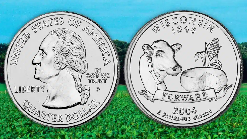 The 2004 Wisconsin State Quarter. Image: U.S. Mint / Adobe Stock.