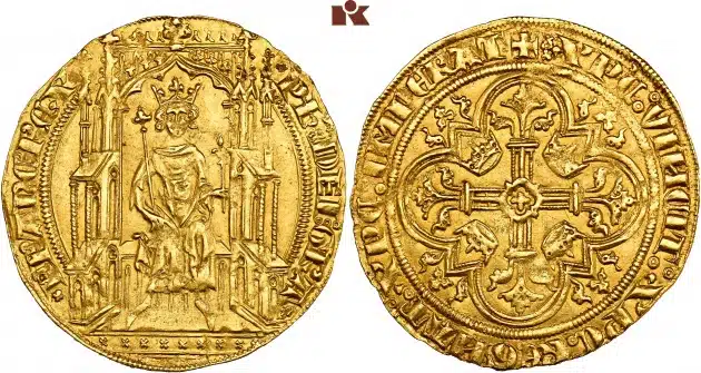 France, Philippe VIDouble royal d'or n.d. (1340), 1. Emission.