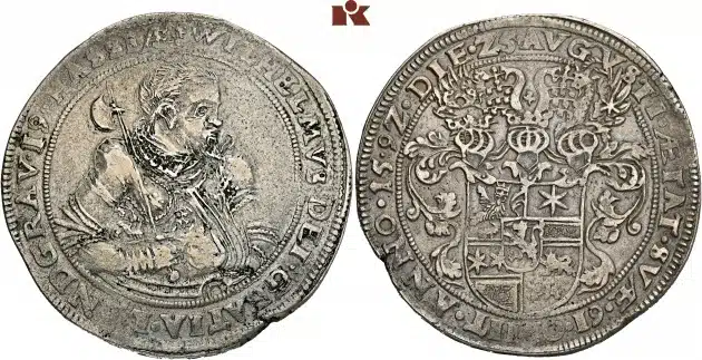 Rare 1592 William IV Reichstaler.