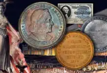 Coins and medals from the 1893 World's Columbian Exposition. Image: CoinWeek / PCGS.