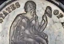 1891-O Liberty Seated Dime in Proof.