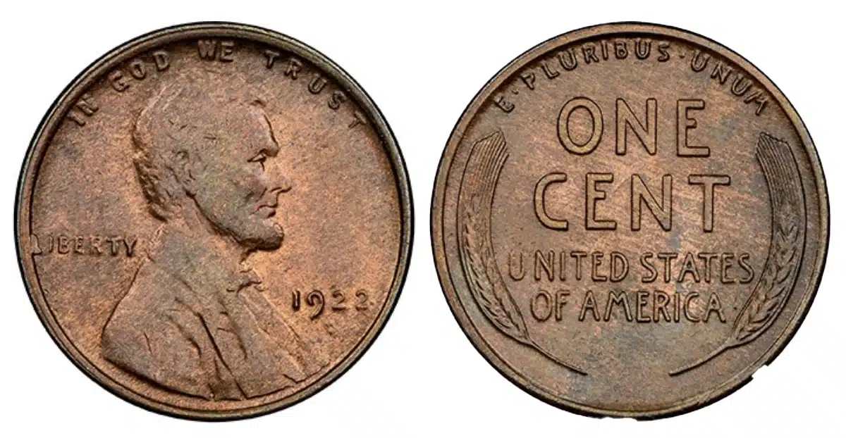 1922 Lincoln Cent Weak D. Image: NGC.