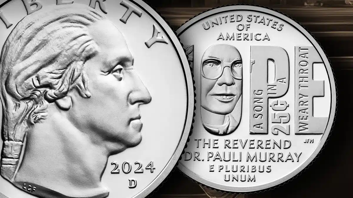 2024 Dr. Pauli Murray quarter. Image: U.S. Mint / CoinWeek.