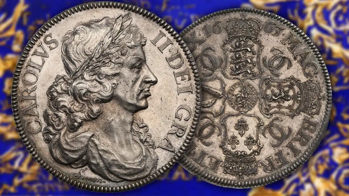 Great Britain Charles II Crown silver coin. Image: NGC / CoinWeek.