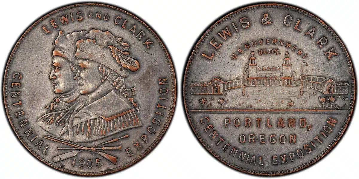 One of the So-Called Dollars struck for the Lewis and Clark Exposition. Courtesy of PCGS TrueView. 