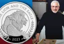 John Mercanti designs new Lion and the Eagle silver coin for the Royal Mint. Image: Royal Mint / CoinWeek.