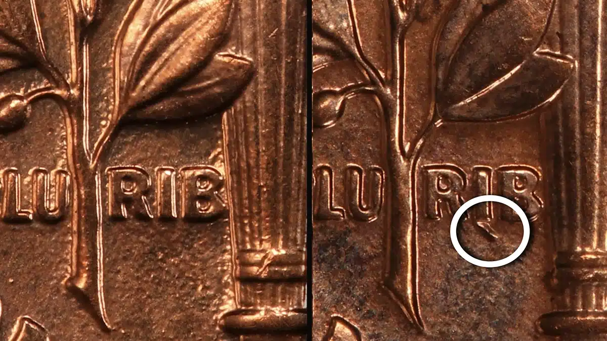 2001-D Lincoln Cent Mule Reverse PCGS MS66RD coin comparison. Image: PCGS / CoinWeek.