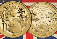 This is an image of the 2024 Liberty & Britannia gold coin.