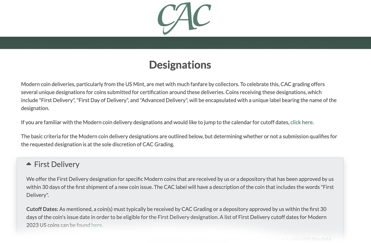 CACG First Delivery Screenshot. Image: CACG.