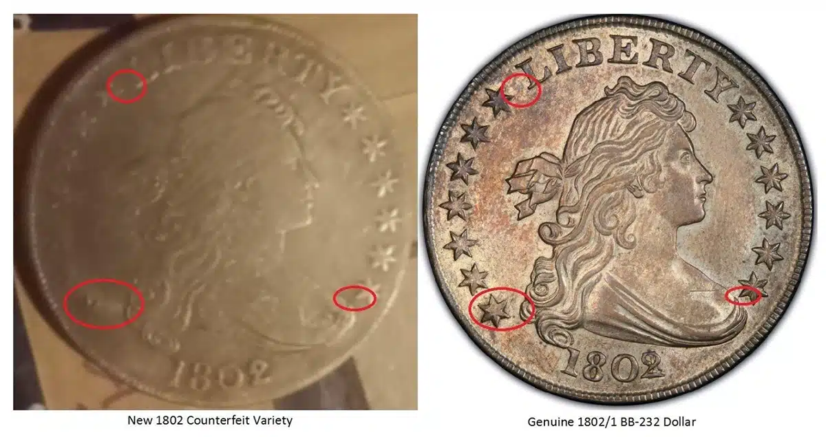 Red circles highlight some of the differences; date is off as well