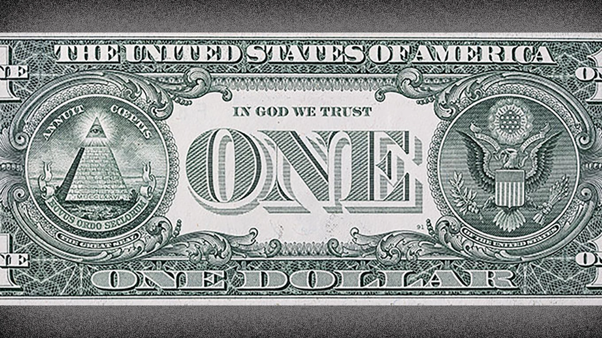 The back of the $1 bill features an image of the Great Seal of the United States.