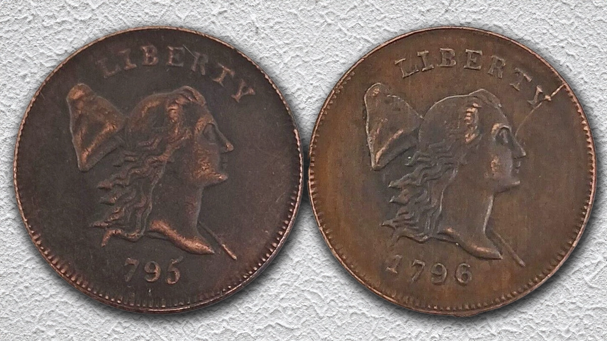 Subject (Fake) 1795 and 1796 Liberty Cap cents from the internet listing