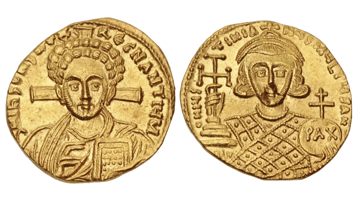 Justinian II, second reign, c. 705. Solidus, 4.42g. Constantinople. CNG. Electric Auction 521. 3 August 2022. Lot: 483. Realized: $3,250.