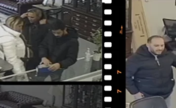 This is a photo of suspects involved in a reported theft at a Schaumberg, Illinois coin shop/