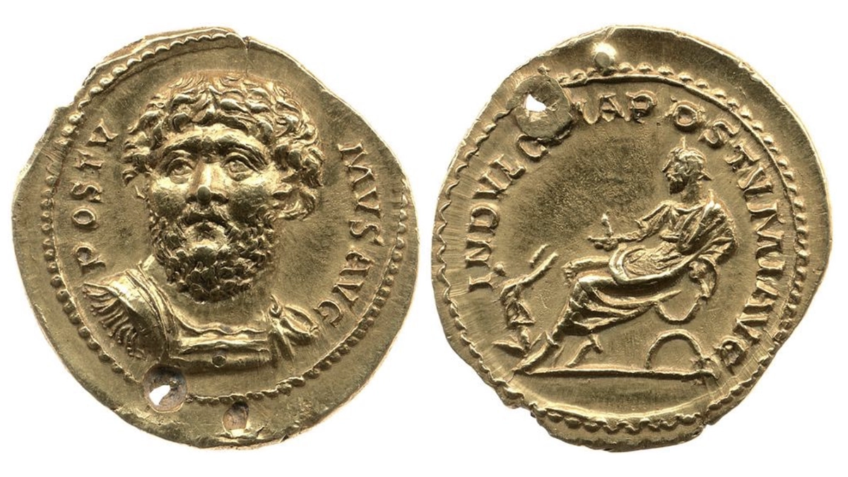 Postumus, 261 CE, Treveri Mint. AV Aureus. Image: British Museum.