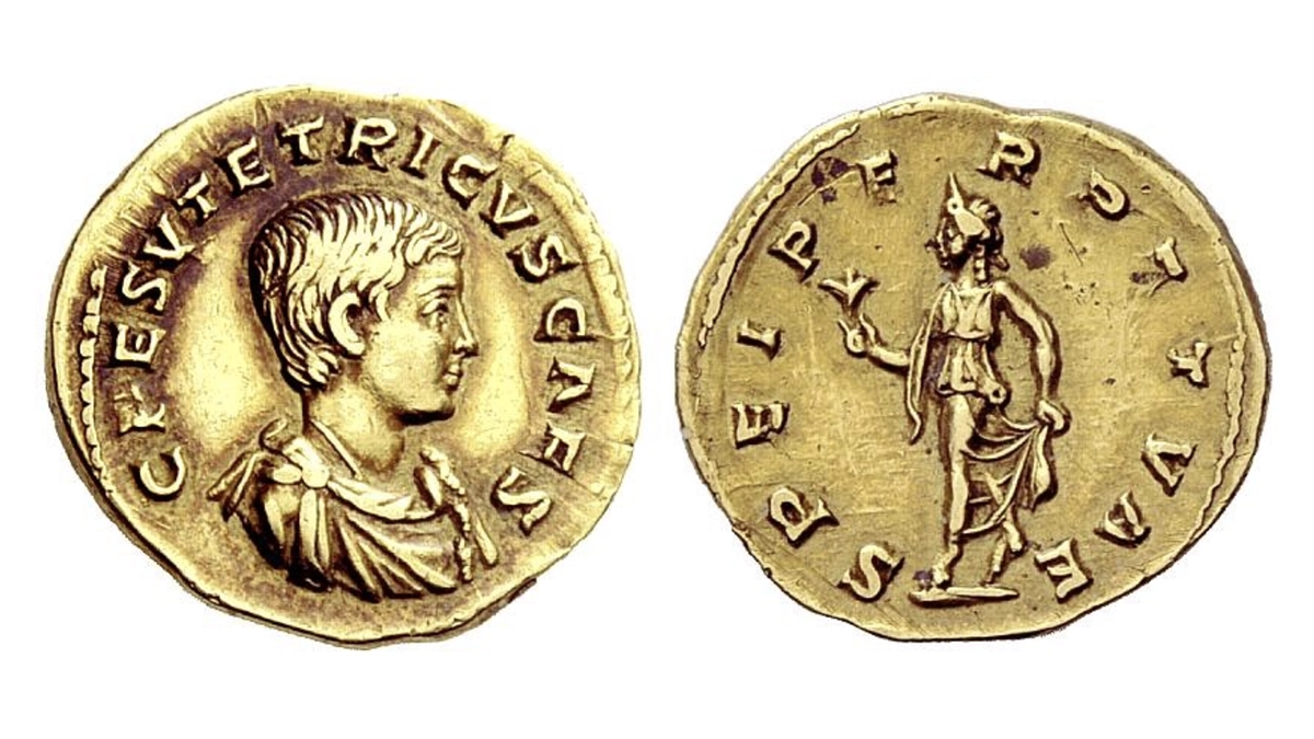Tetricus II. Aureus. 273-275. Image: NAC.