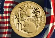 The US Mint and the Royal Mint collaborated on this gold coin design. Image: US Mint / Adobe Stock.